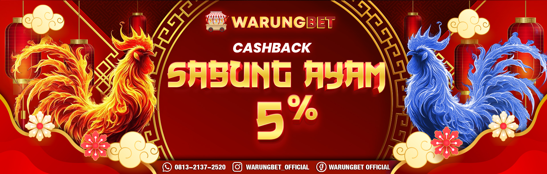 CASHBACK SABUNG AYAM 5%