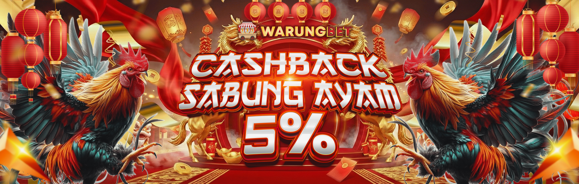 CASHBACK SABUNG AYAM 5%