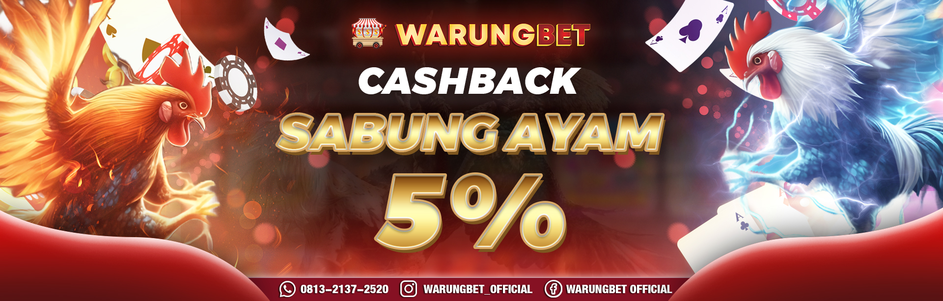 CASHBACK SABUNG AYAM 5%