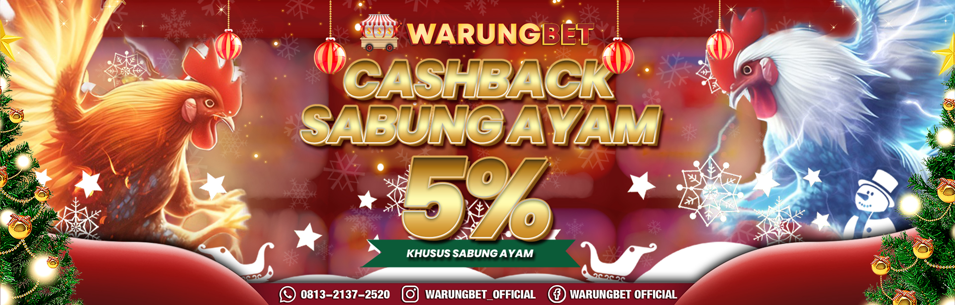 CASHBACK SABUNG AYAM 5%